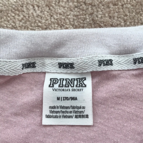 Pink And White Plain T-Shirt From Pink - Picture 2 of 3